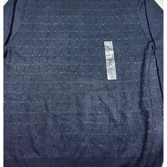 Men's WP Weatherproof Blue Long-Sleeve Pullover Crew Neck Sweater Ribbed Knit XL - Picture 2 of 11